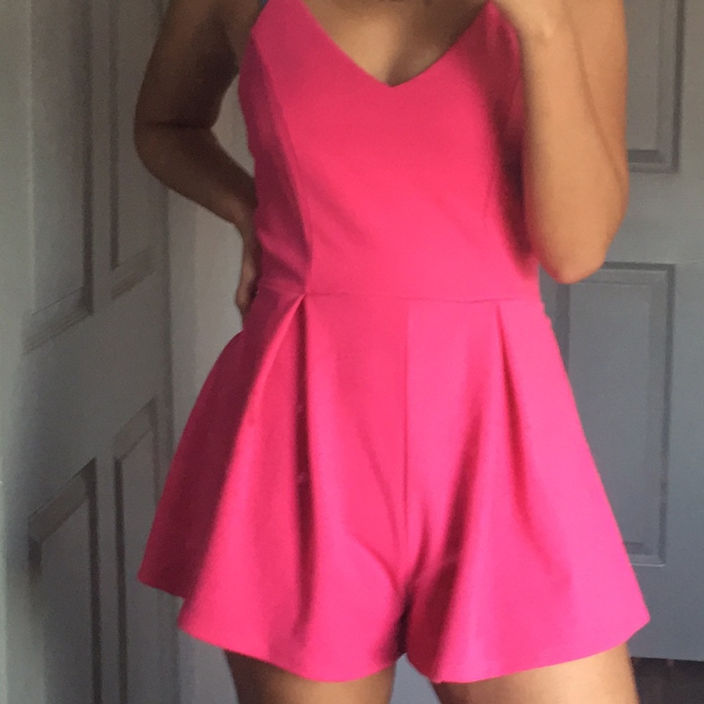 Hot pink romper